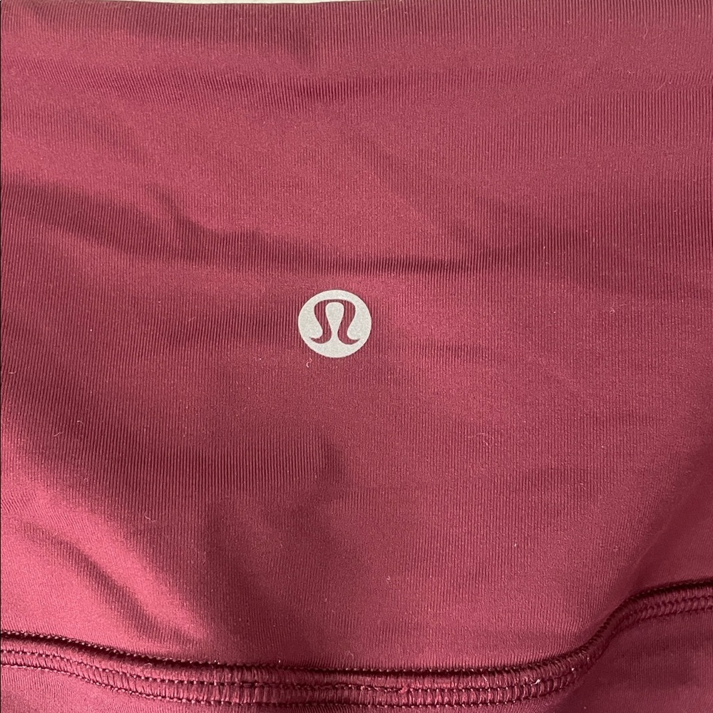 Lululemon Toasty Tech Fleece Tights II Leggings Burgundy Size 4 - Picture 3 of 15